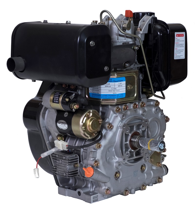 Двигатель LIFAN 188FD Diesel (10,6 л.с., d=25 мм, 6 А) дизельный по ...